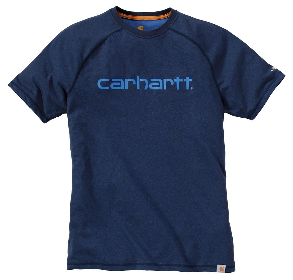 CARHARTT Logo T Shirt Force light huron heather