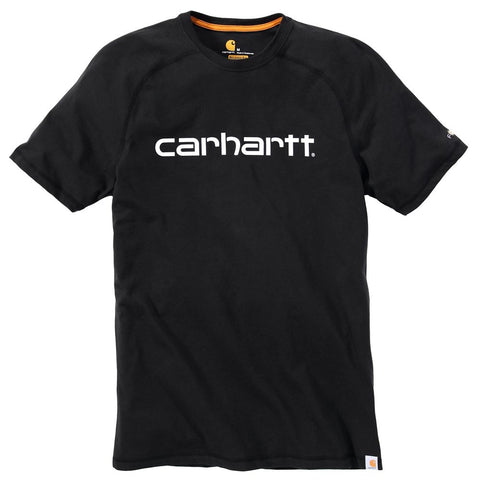 CARHARTT Logo T Shirt Force schwarz