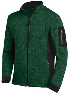 FHB Strickfleece Jacke Christoph grün / schwarz