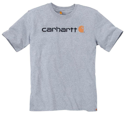 CARHARTT Core-Logo T Shirt grau