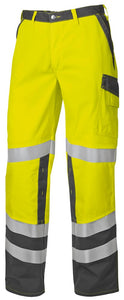 BP Warnschutz Bundhose 2010 845 gelb / dunkelgrau