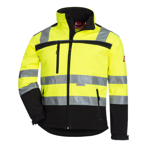 NITRAS Warnschutz Softshell Jacke Motion Tex Viz gelb