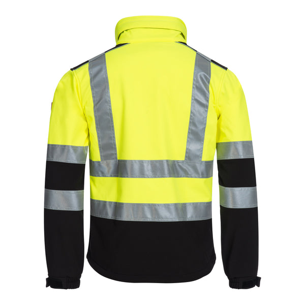 NITRAS Warnschutz Softshell Jacke Motion Tex Viz gelb