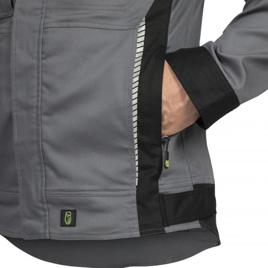 Bundjacke Flexline grau / schwarz