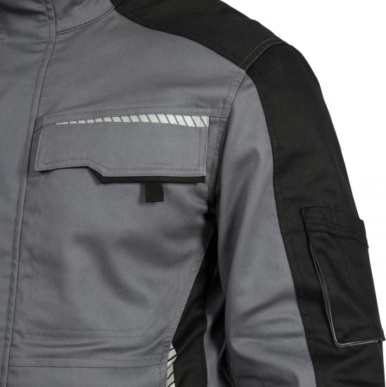 Bundjacke Flexline grau / schwarz