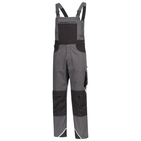 NITRAS Latzhose Motion Tex Plus grau / schwarz