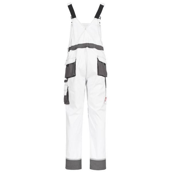 NITRAS Latzhose Motion Tex Plus weiß / grau