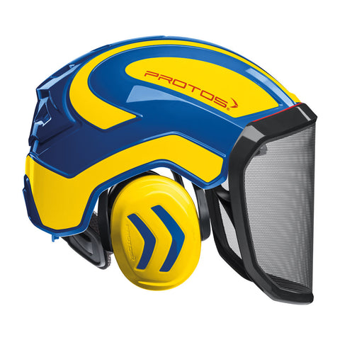 Schutzhelm Protos Integral Forest blau/gelb