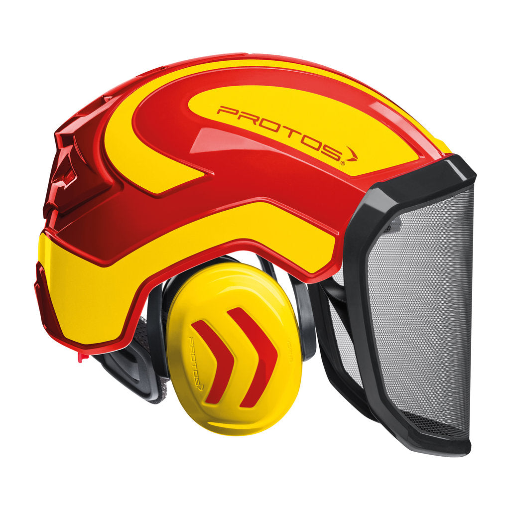 Schutzhelm Protos Integral Forest rot/gelb
