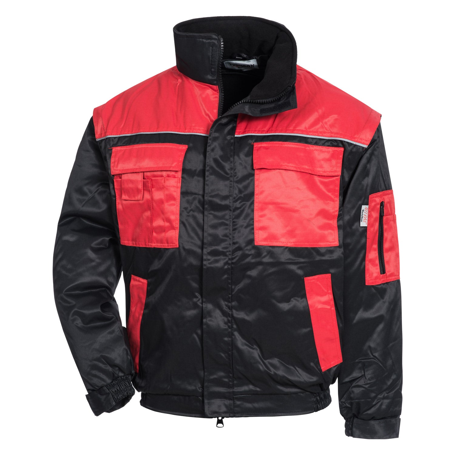 NITRAS Pilotenjacke Motion Tex Plus schwarz / rot